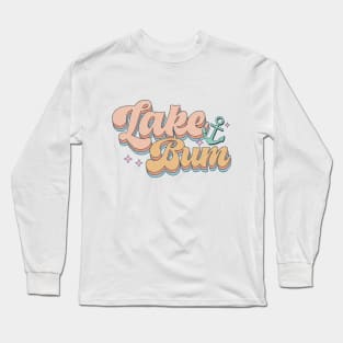 Lake Bum Groovy Aesthetic Long Sleeve T-Shirt